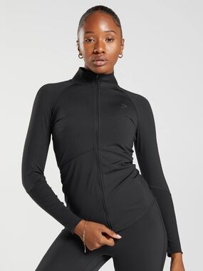 GYMSHARK black elevate zip up jacket, brand new!
